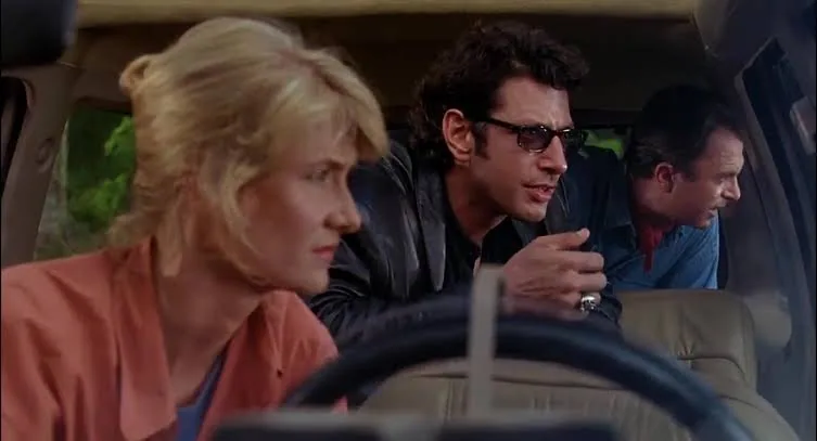 Still from Jurassic Park illustrating Life Finds a Way
