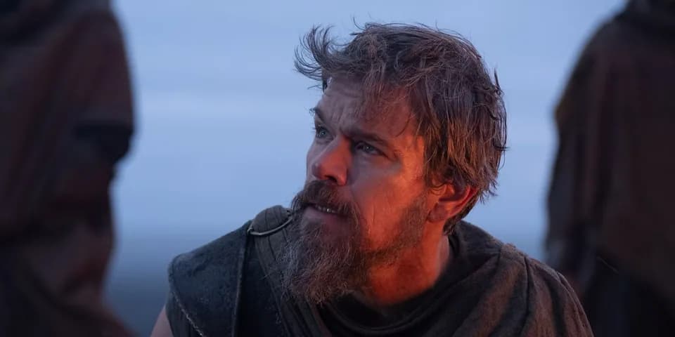 Still from The Odyssey illustrating Odysseus Binds Himself to the Mast