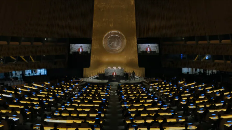 Still from 3 Body Problem illustrating The Wallfacer Project