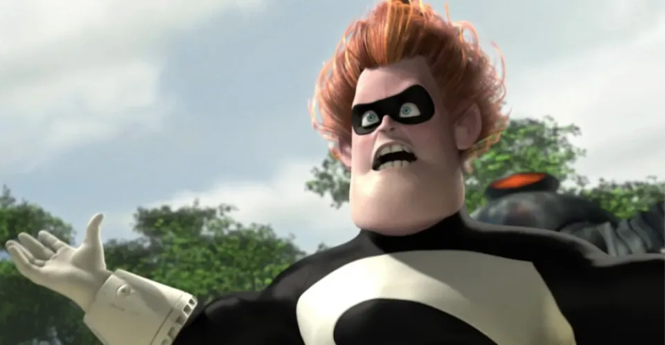 Still from The Incredibles illustrating Omnidroid Disarms Syndrome
