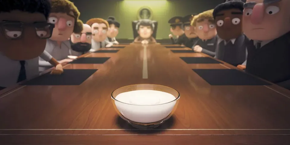 Still from Love Death & Robots illustrating The Yogurt Takes Over
