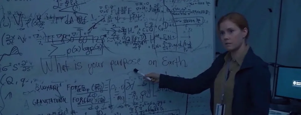 Still from Arrival illustrating Weapon or Tool?