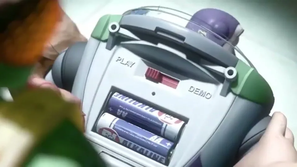 Still from Toy Story 3 illustrating Buzz’s Factory Reset