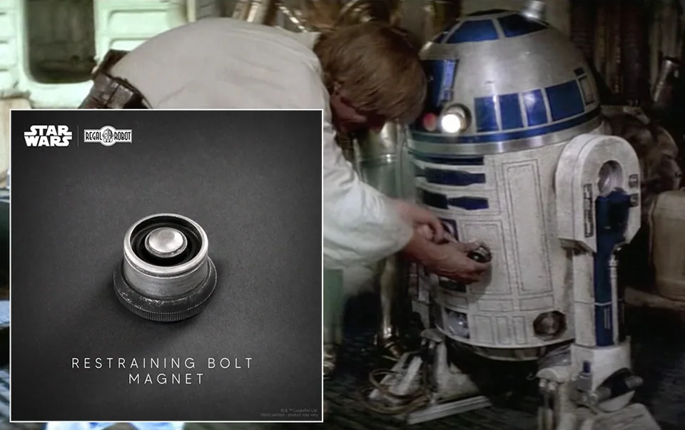 Still from Star Wars illustrating R2-D2’s Restraining Bolt