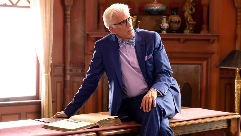 Still from The Good Place illustrating Nobody Gets In for 521 Years