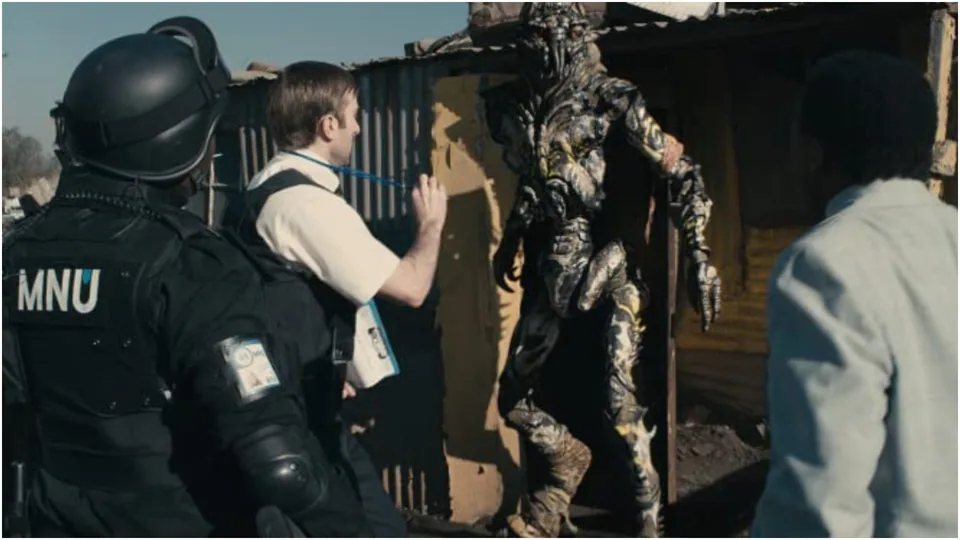 Still from District 9 illustrating Cat-Food Consent