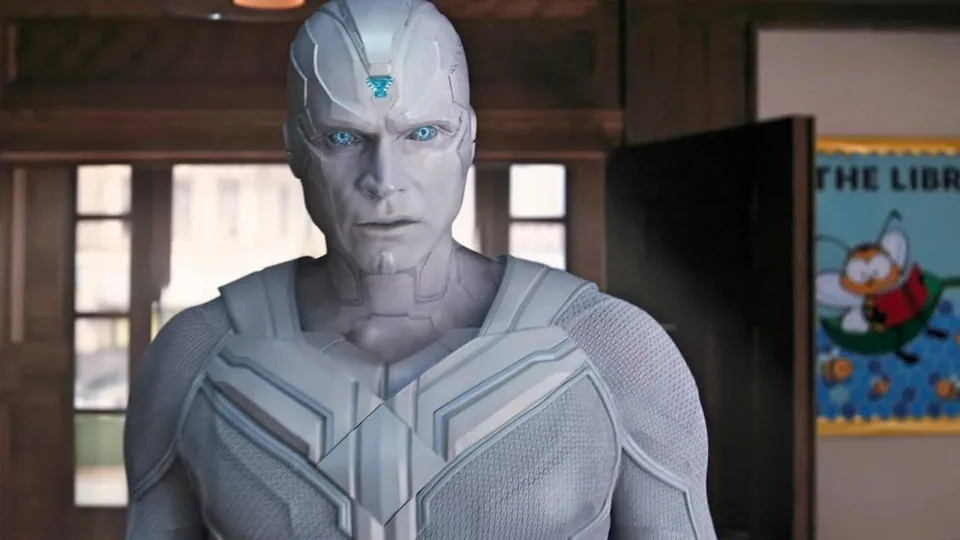 Still from WandaVision illustrating White Vision