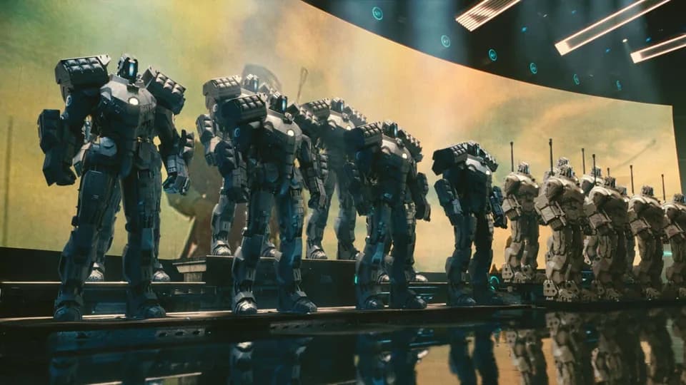 Still from Iron Man 2 illustrating Vanko Backdoors Hammer’s Drones