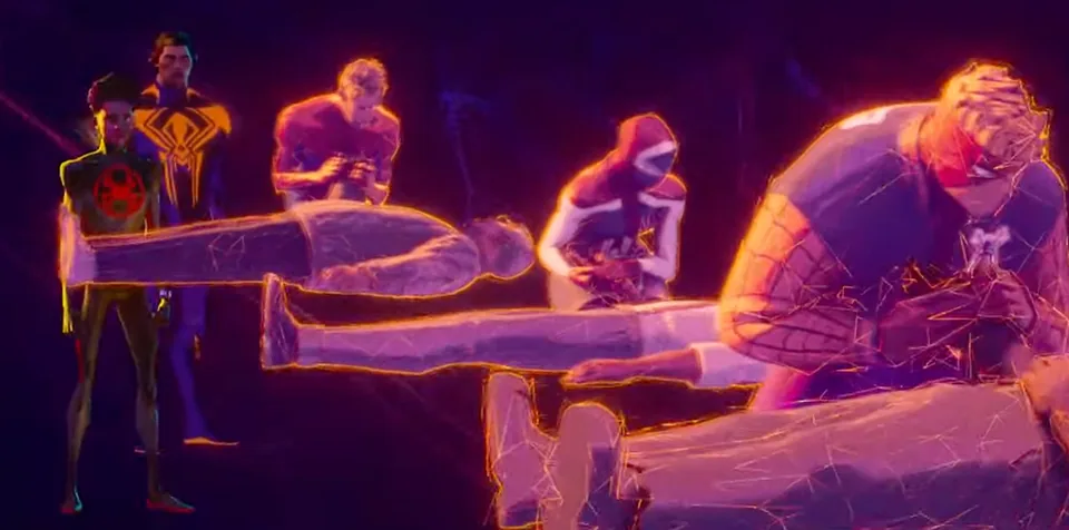 Still from Spider-Man: Across the Spider-Verse illustrating Canon Events Must Happen
