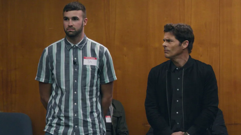 Still from Jury Duty illustrating Ronald Doesn’t Know It’s a Test
