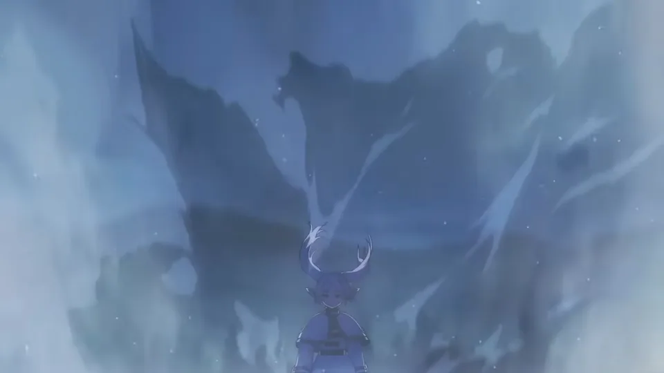 Still from Frieren: Beyond Journey’s End illustrating Frieren Suppresses Her Mana