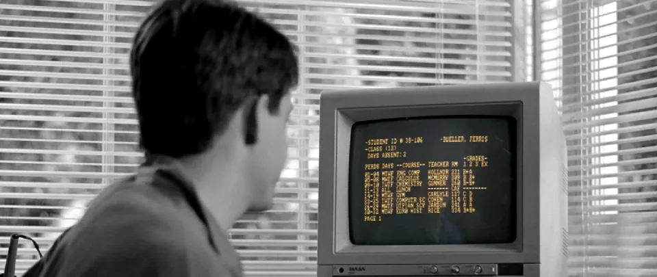 Still from Ferris Bueller's Day Off illustrating Attendance Record Hack