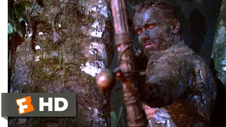 Still from Predator illustrating Predator vs Dutch