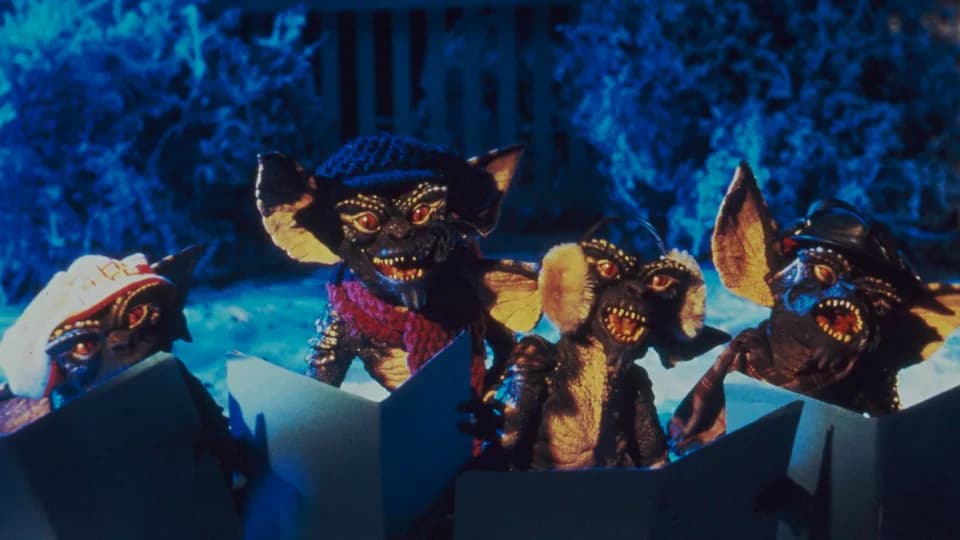 Still from Gremlins illustrating Gremlins Fix the Clock