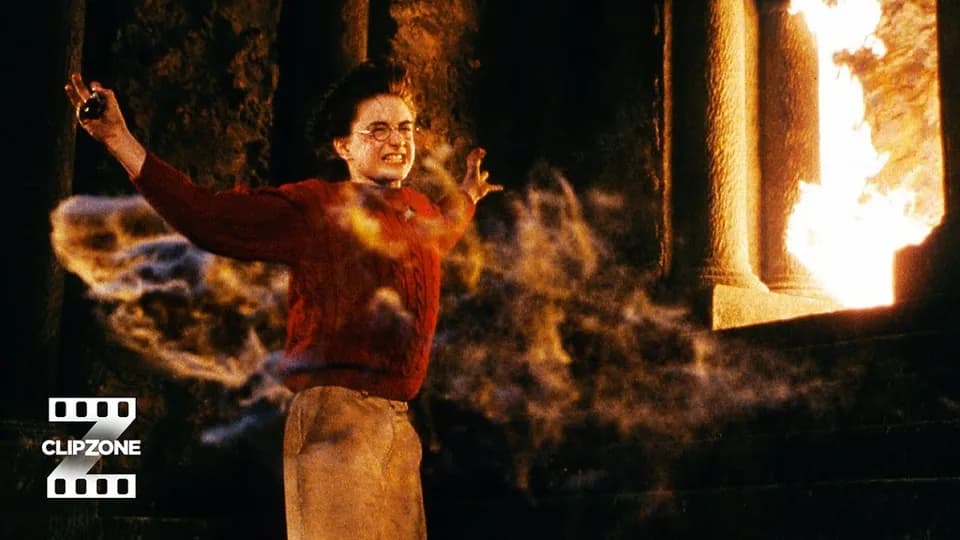 Still from Harry Potter illustrating The Mirror Protects the Stone