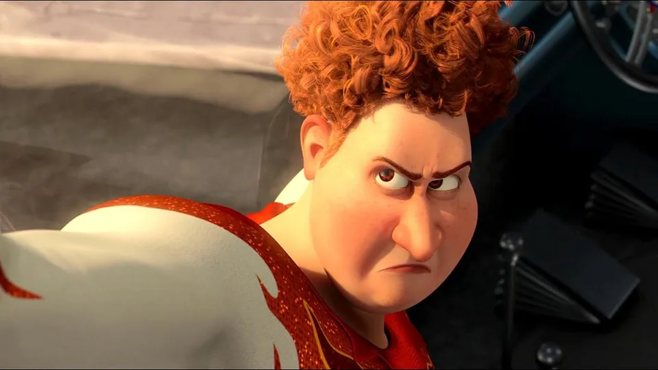 Still from Megamind illustrating Hal Gets the Powers