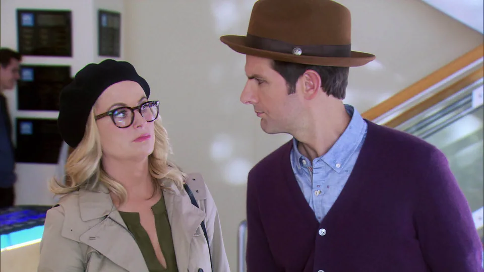 Still from Parks and Recreation illustrating Gryzzlbox Knows Too Much