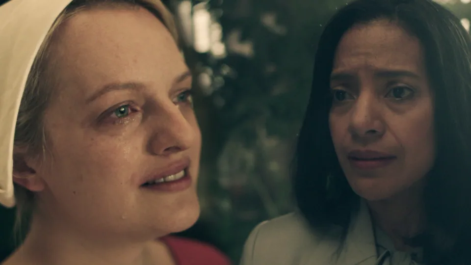 Still from The Handmaid's Tale illustrating Gilead Passes Inspection
