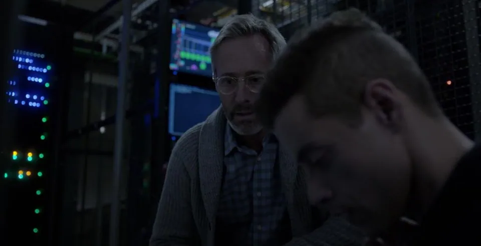 Still from Mr. Robot illustrating Elliot Preserves the Rootkit