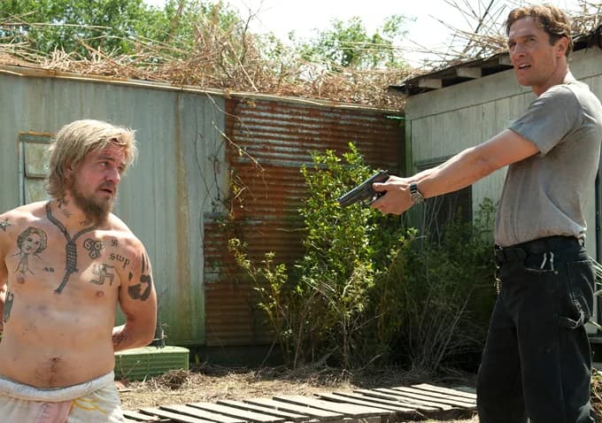 Still from True Detective illustrating Poisoning the Audit Trail