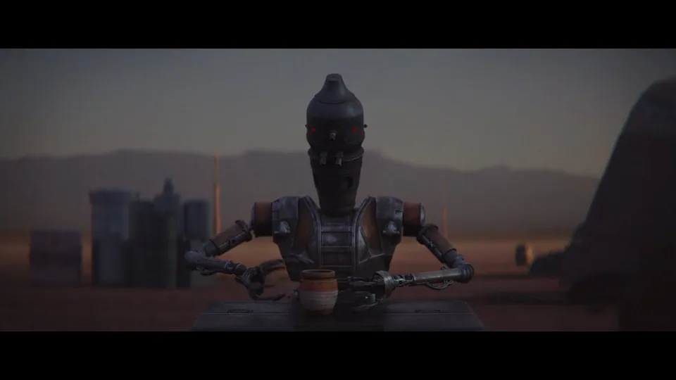 Still from The Mandalorian illustrating IG-11 Is Retrained as a Nurse