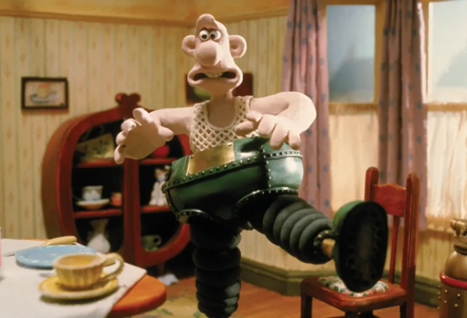 Still from Wallace & Gromit: The Wrong Trousers illustrating The Wrong Trousers Heist