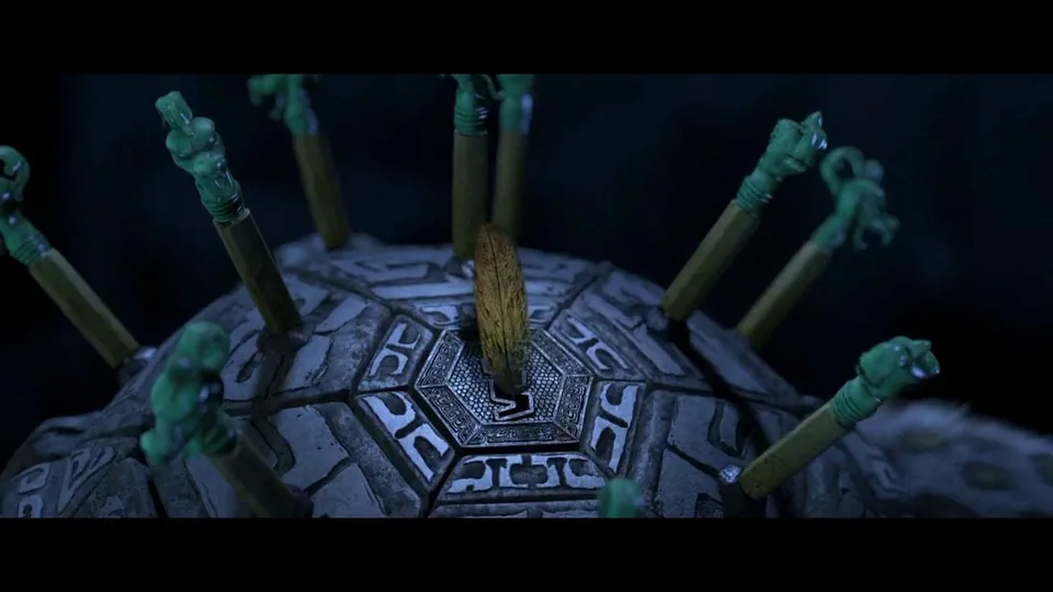 Still from Kung Fu Panda illustrating The Feather That Frees Tai Lung