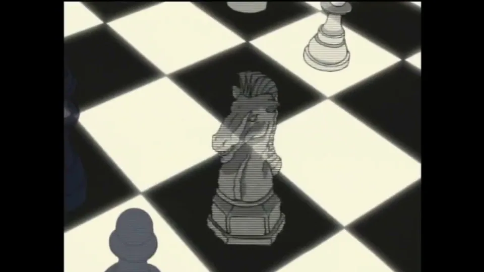 Still from Cowboy Bebop illustrating Chessmaster Hex’s Sleeper Payload