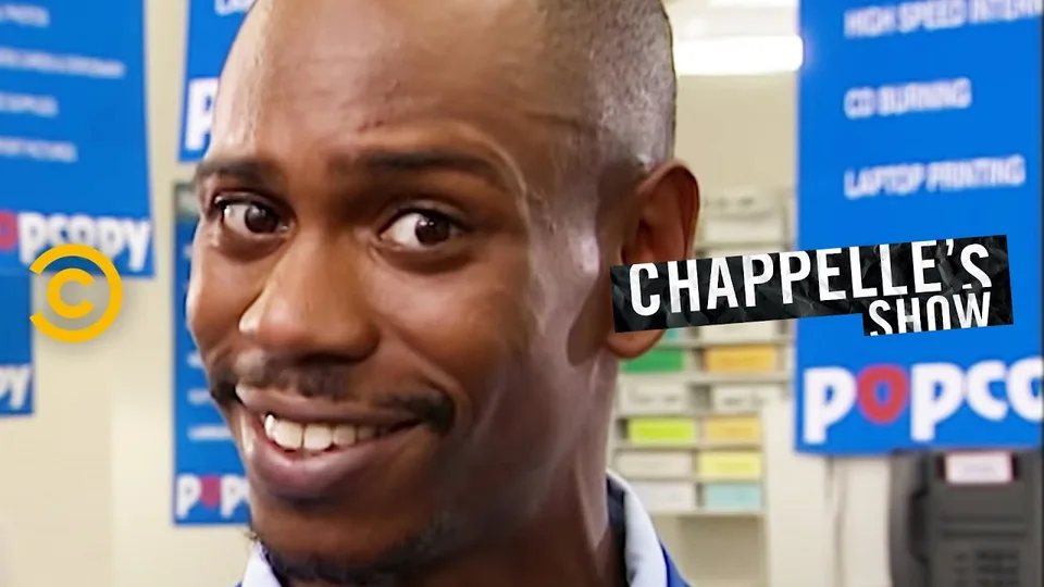 Still from Chappelle's Show illustrating PopCopy Training