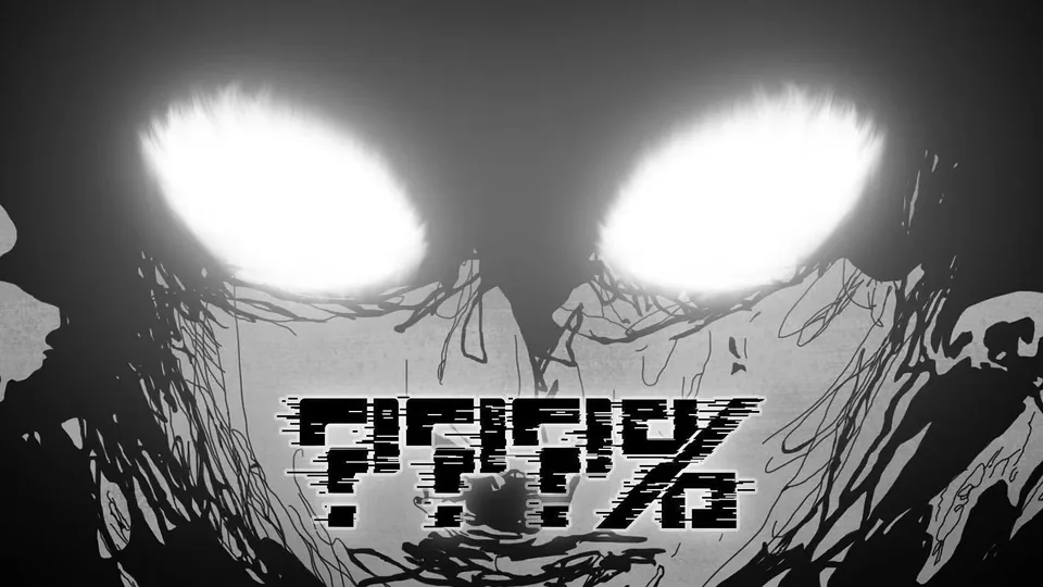 Still from Mob Psycho 100 illustrating ???% Takes Over