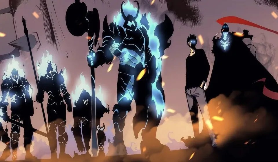 Still from Solo Leveling illustrating The Prearranged Necromancer