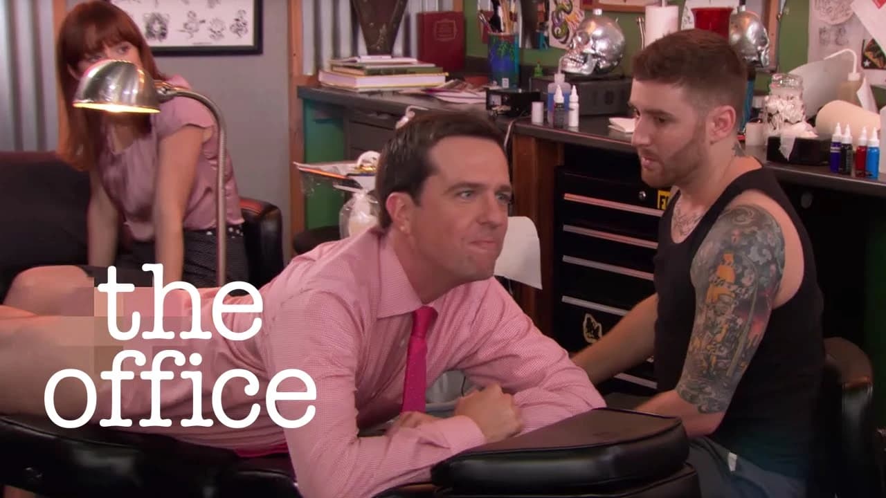 Still from The Office illustrating Andy’s Tattoo Incentive