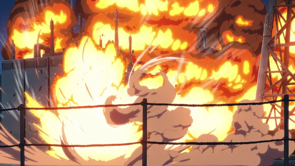 Still from Your Name illustrating The Fake Evacuation