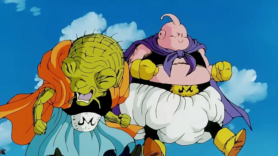 Still from Dragon Ball Z illustrating Buu Removes Babidi