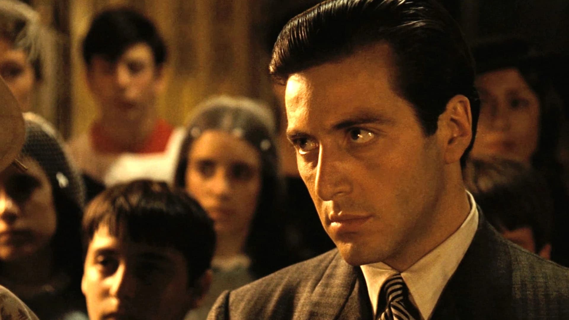 Still from The Godfather illustrating The Baptism Benchmark