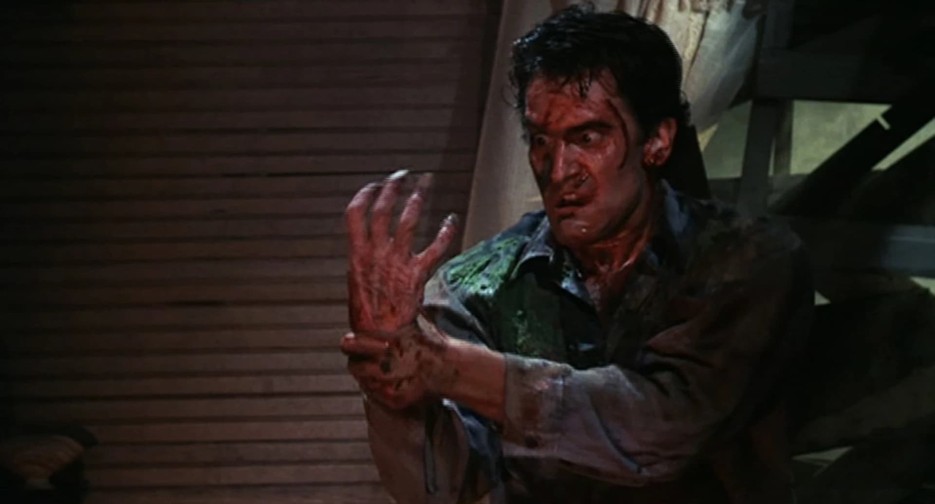 Still from Evil Dead II illustrating Air-Gapping the Hand