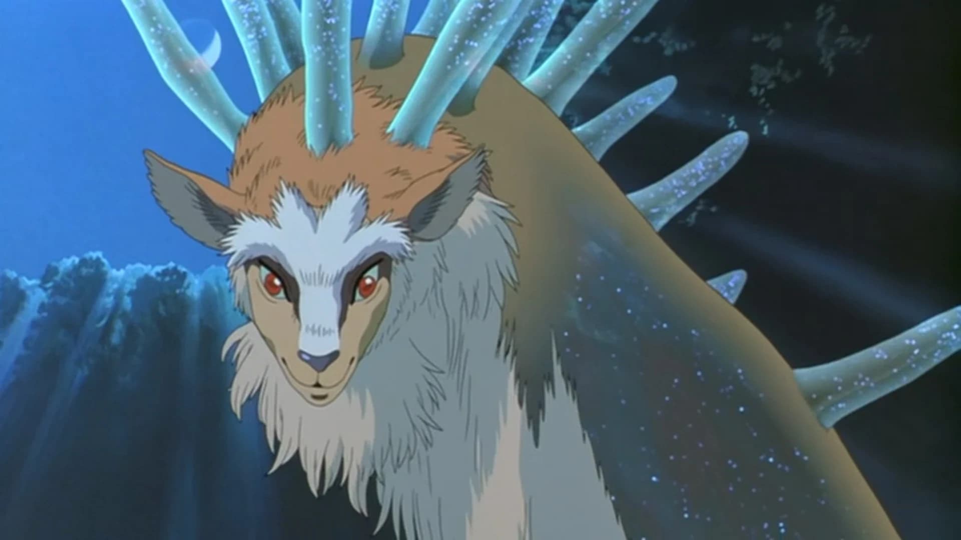 Still from Princess Mononoke illustrating The Forest Spirit's Head