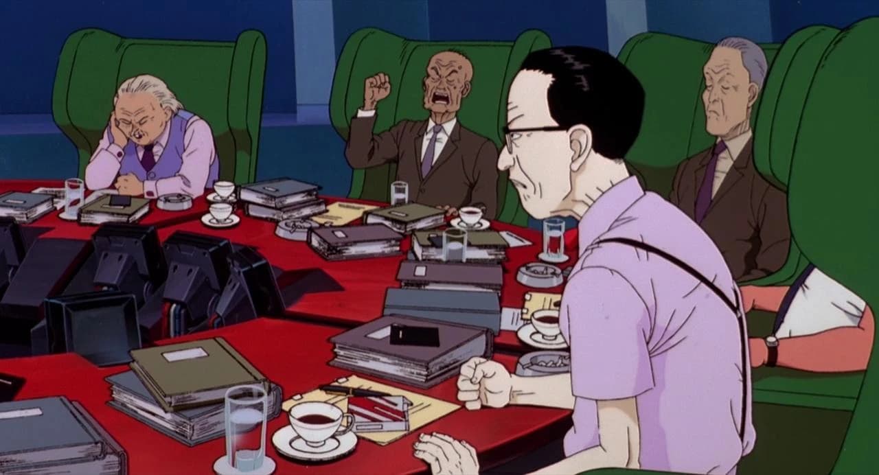 Still from Akira illustrating The Council Dismisses the Warning
